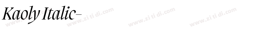 Kaoly Italic字体转换 Kaoly Italic字体转换